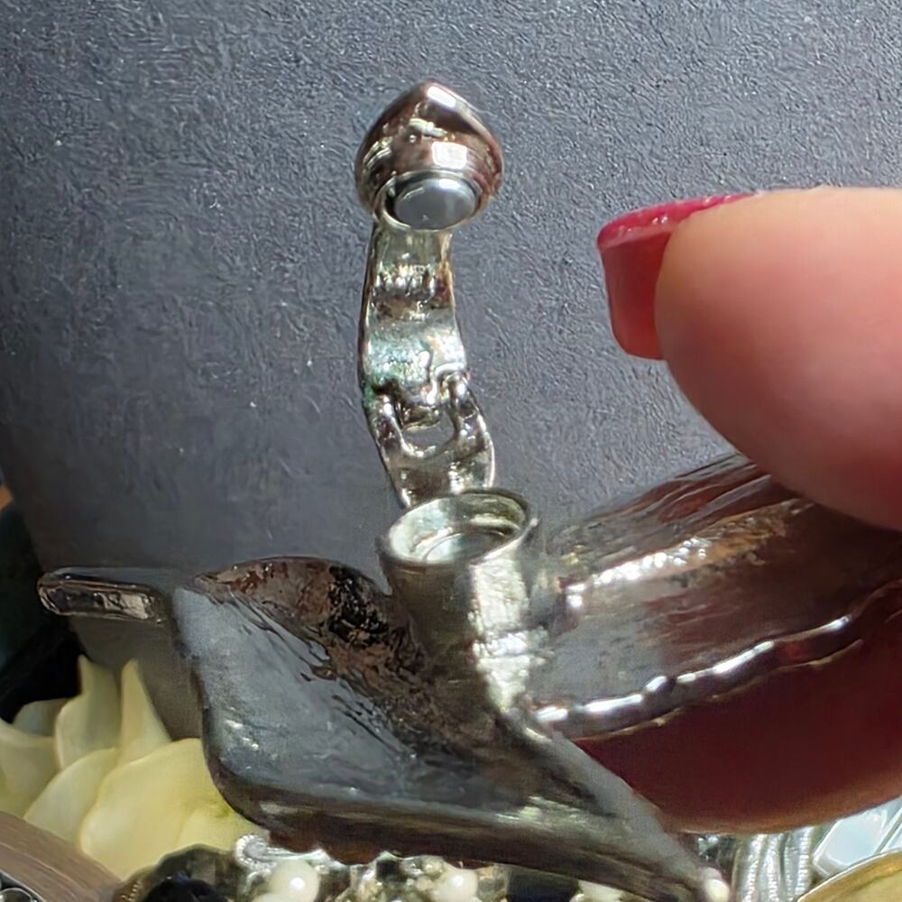 Vintage RMN Colorful Hummingbird Pendant Silver Magnetic Interchangeable 429 - Picture 5 of 10